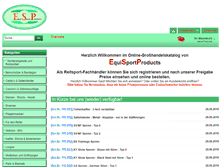 Tablet Screenshot of equisportproducts.de
